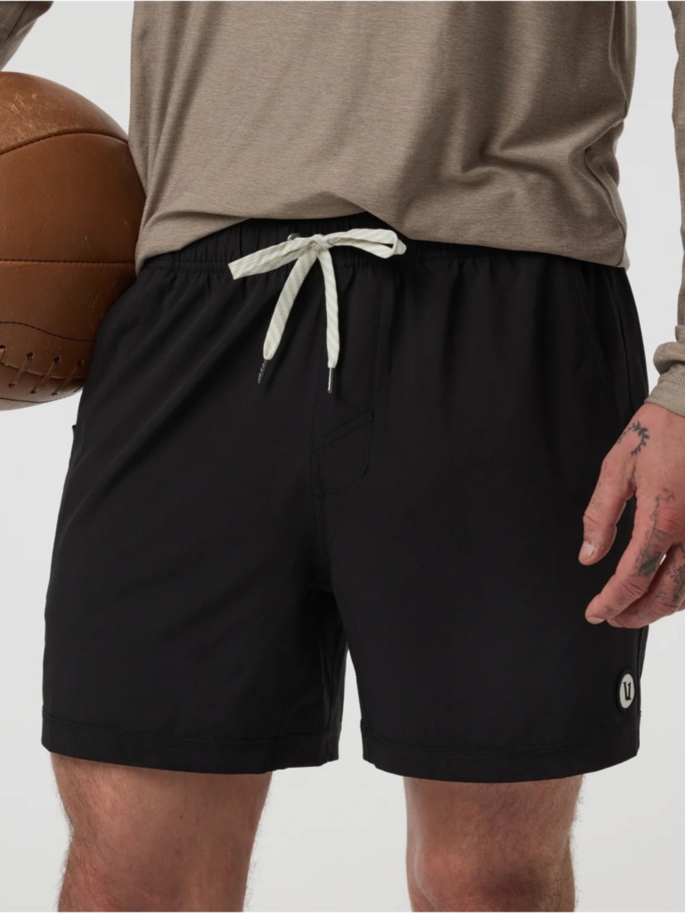 Vuori Men's Black Athletic Drawstring Shorts
